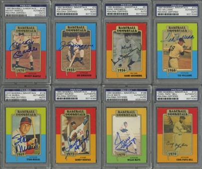 1980 TCMA "Baseball Immortals" Signed Cards Collection (59 Different) - ALL PSA DNA Authentic